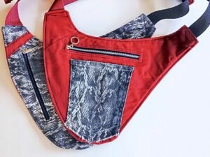 Pistoleras Roja y Gris Animal Print