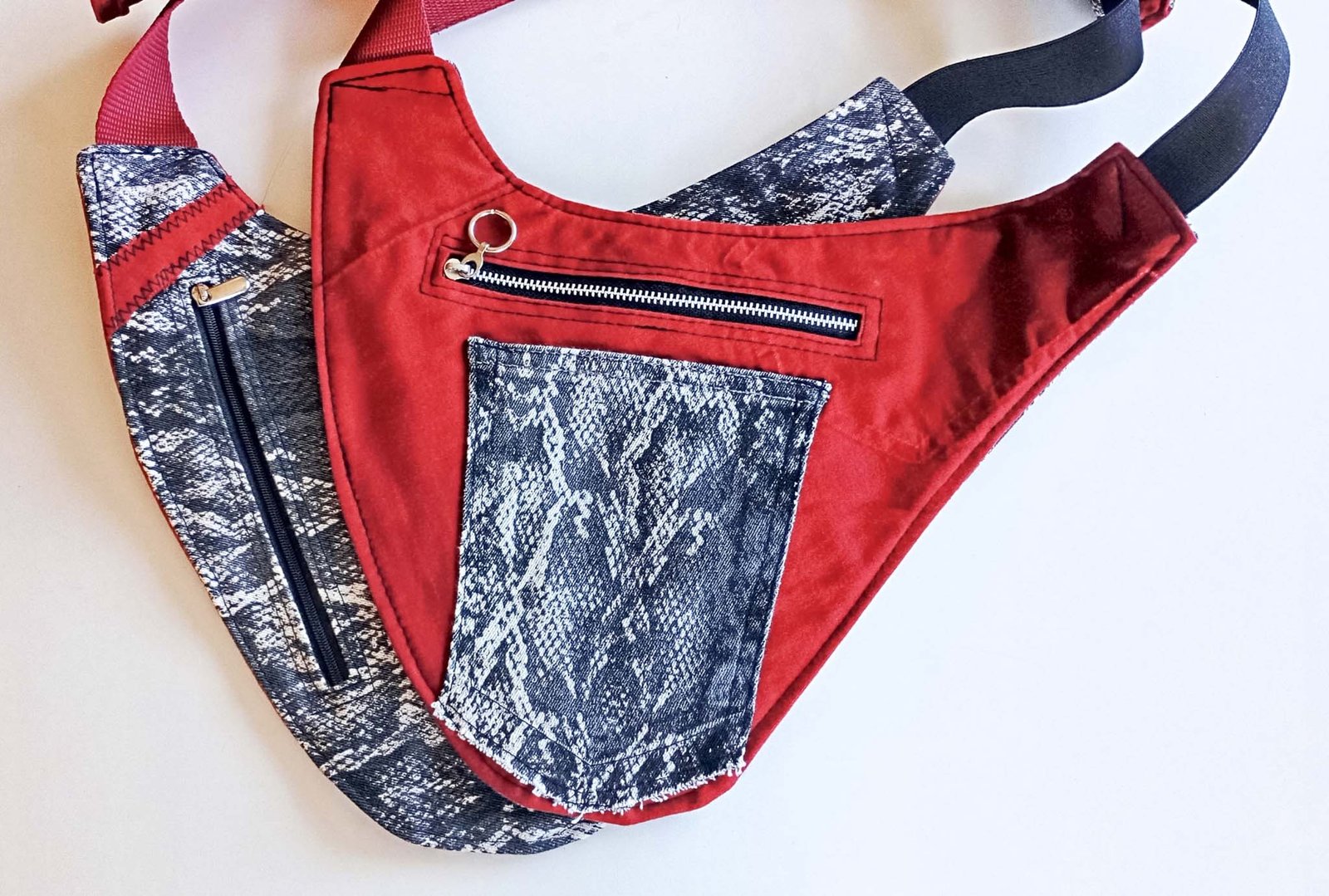 Pistoleras Roja y Gris Animal Print