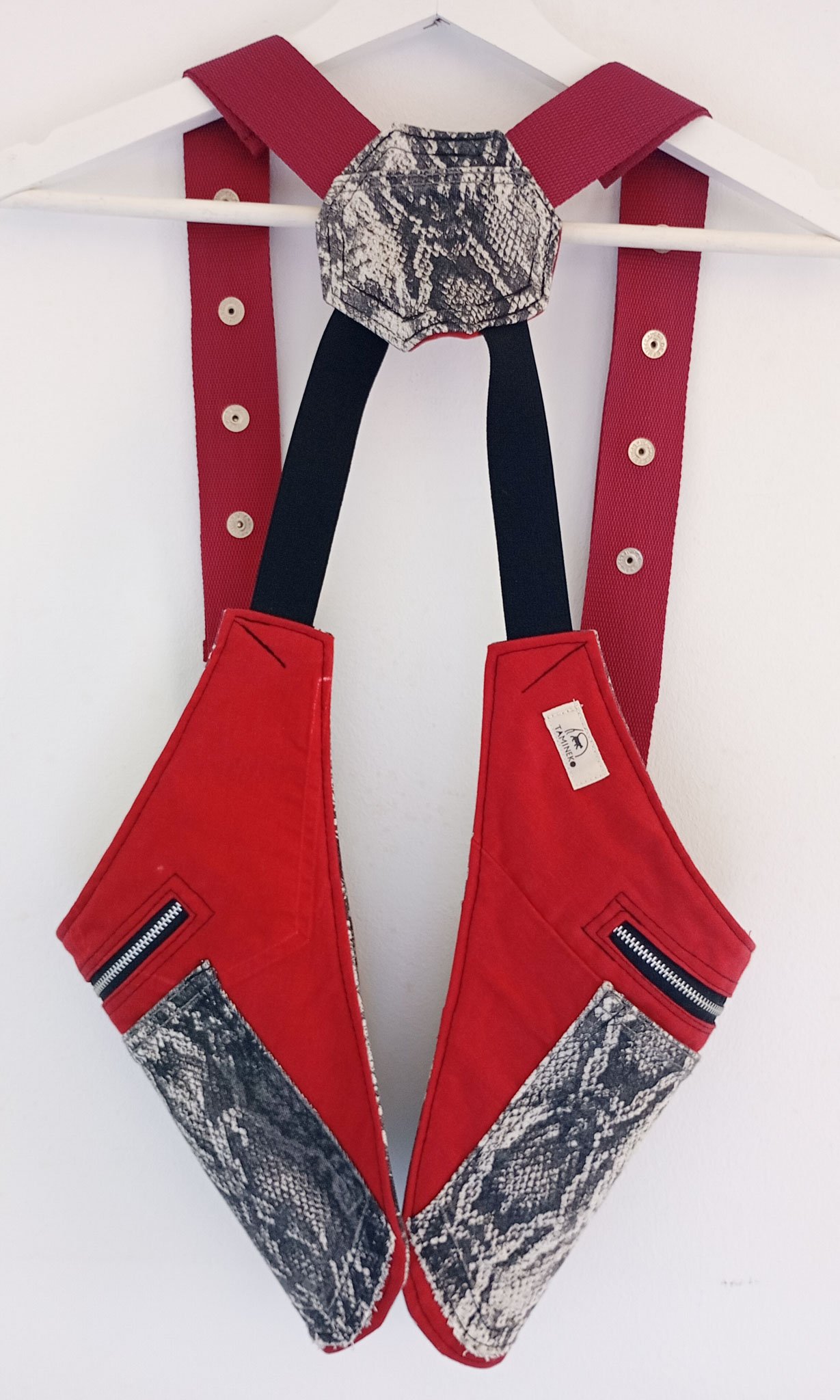 Pistoleras Roja y Gris Animal Print - Imagen 4
